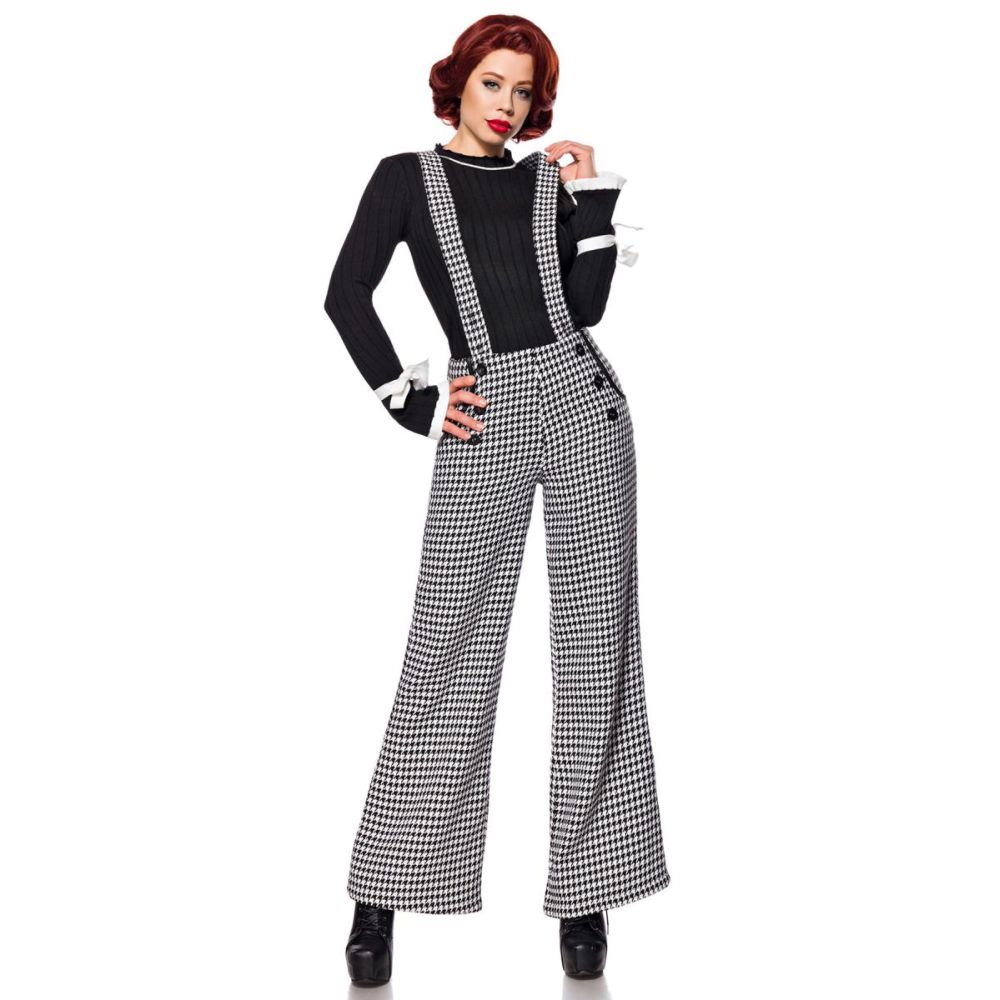 Belsira - Marlene Weite Hose - Schwarz/Weiß